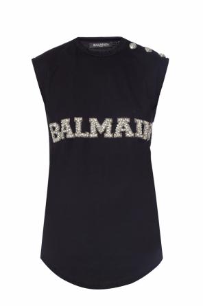Top bez rękawów z logo, zdjęcie 1 Top bez rękawów z logo od Balmain